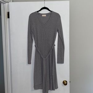 Cozy Gray Sweater Dress - S